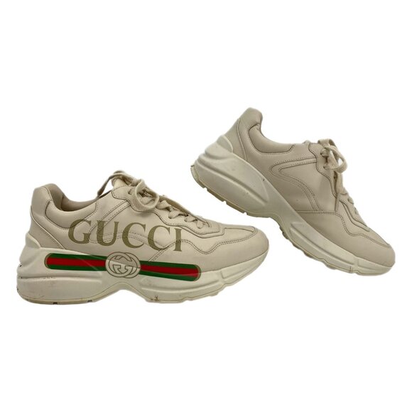 Gucci Beige Chunky Rhyton Sneakers | Size 38.5EU - Picture 1 of 12